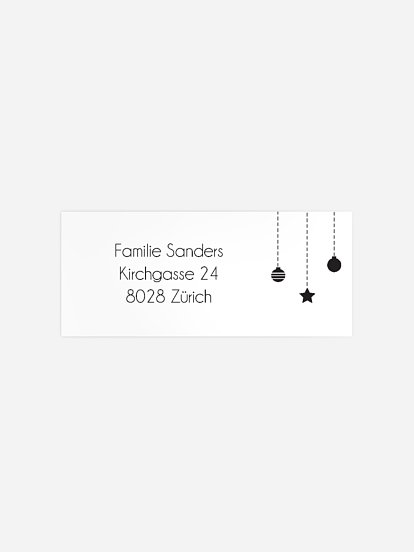 Absenderaufkleber Weihnachten Happy Christmas