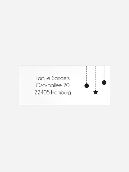 Absenderaufkleber Weihnachten Happy Christmas