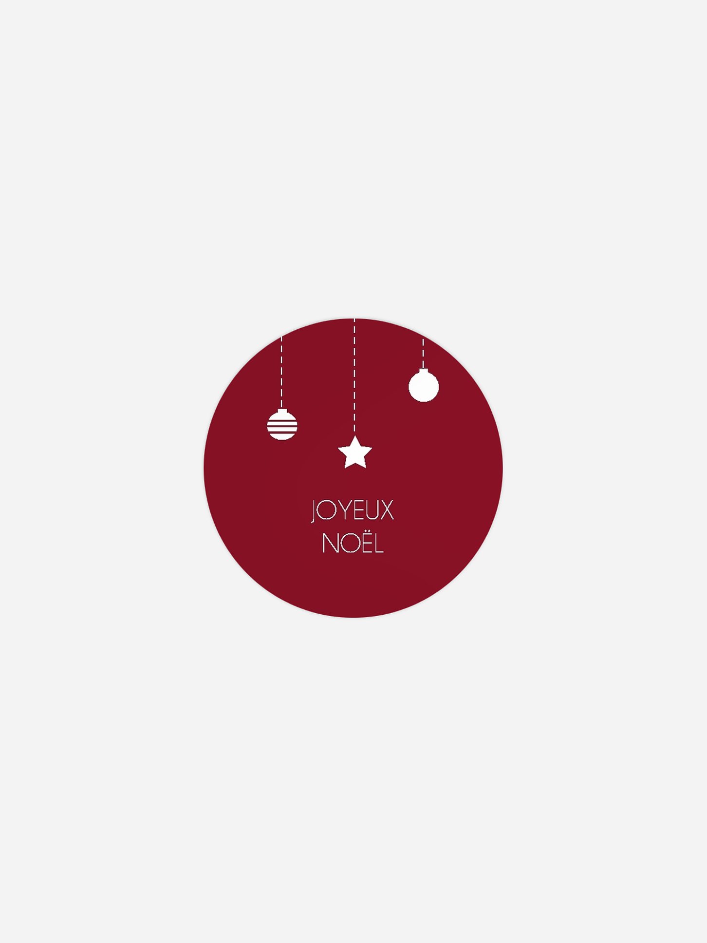 Étiquette cadeau Noël Happy Christmas