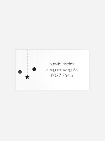 Empfängeraufkleber Weihnachten Happy Christmas