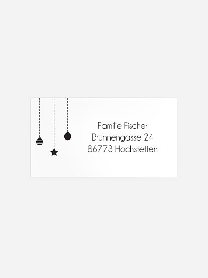 Empfängeraufkleber Weihnachten Happy Christmas