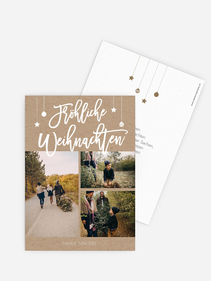 Weihnachtskarte Happy Christmas