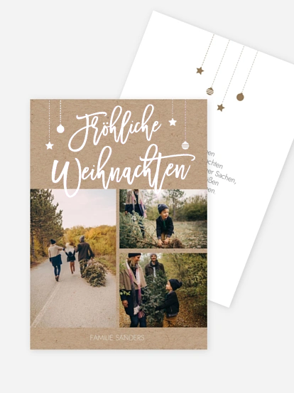 Weihnachtskarte Happy Christmas