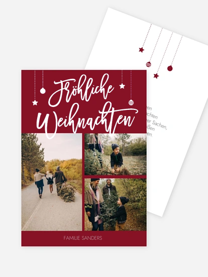 Weihnachtskarte Happy Christmas