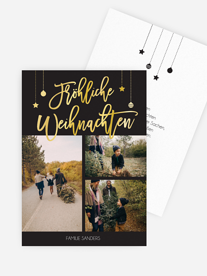 Weihnachtskarte Happy Christmas