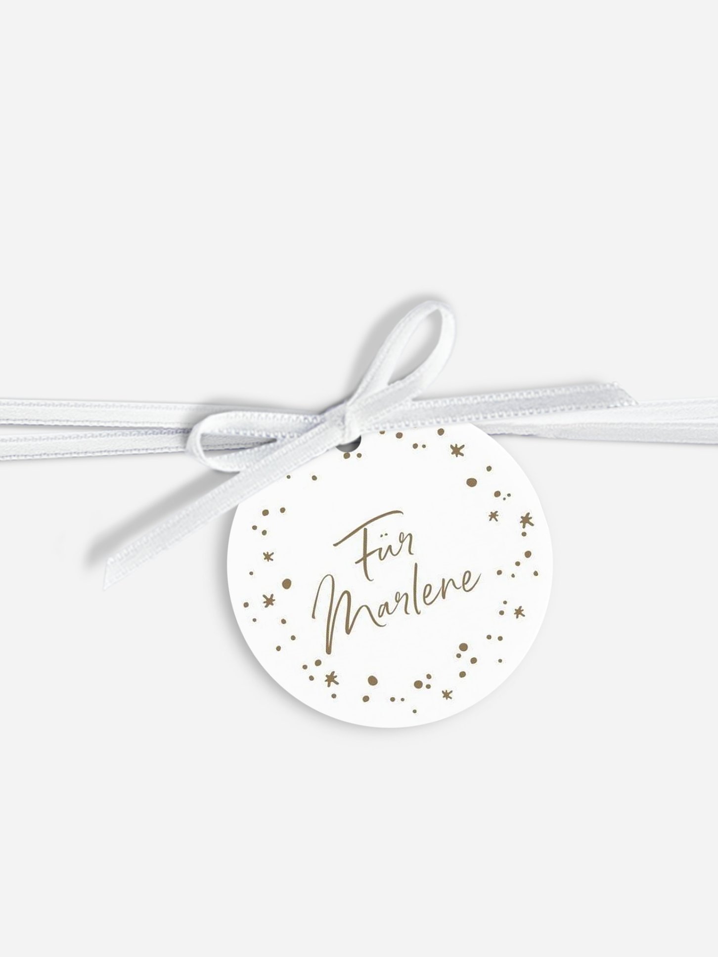 Anhänger mit Band personalisiert Weihnachtspracht