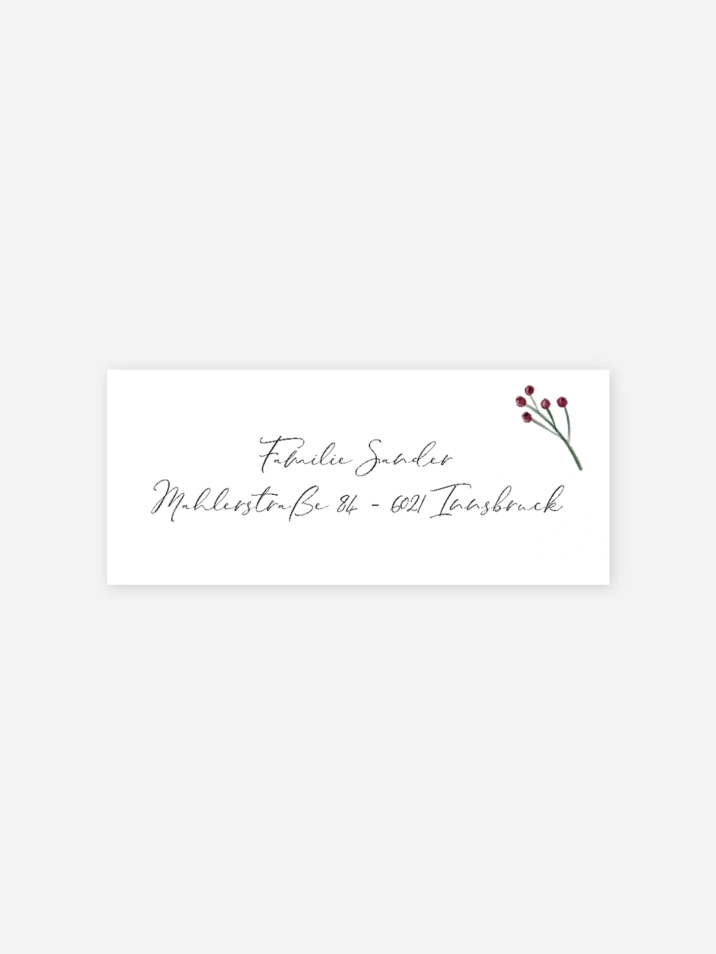 Absenderaufkleber Weihnachten Christmas Branch