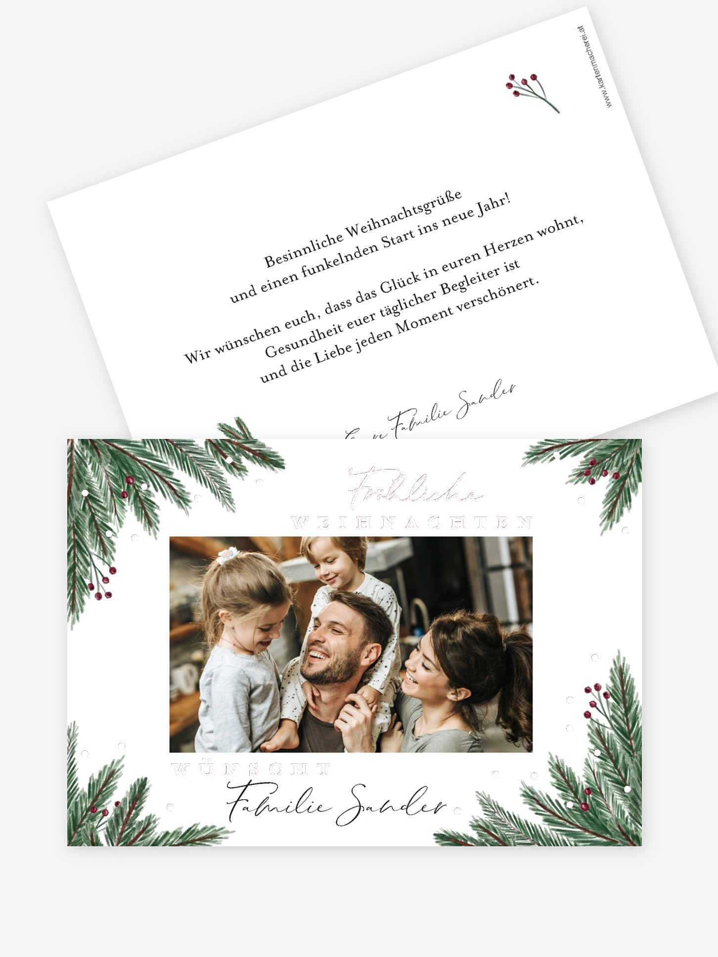 Weihnachtskarte Christmas Branch