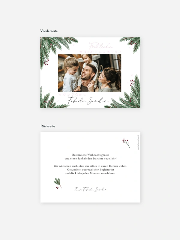 Weihnachtskarte Christmas Branch