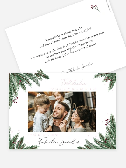 Weihnachtskarte Christmas Branch