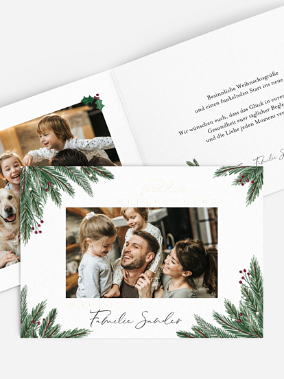 Weihnachtskarte Christmas Branch