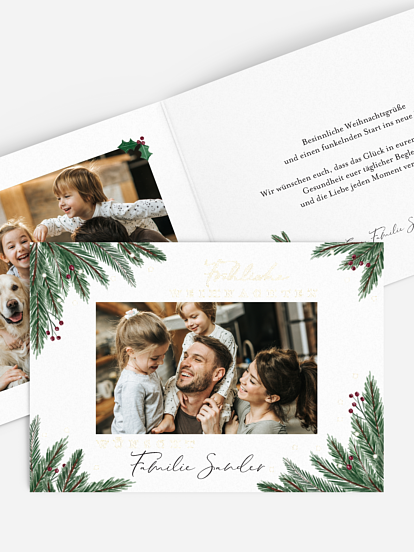 Weihnachtskarte Christmas Branch