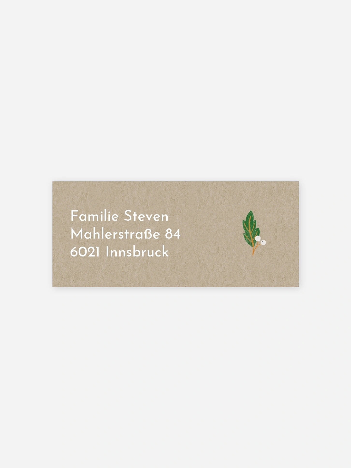 Absenderaufkleber Weihnachten Holly Jolly