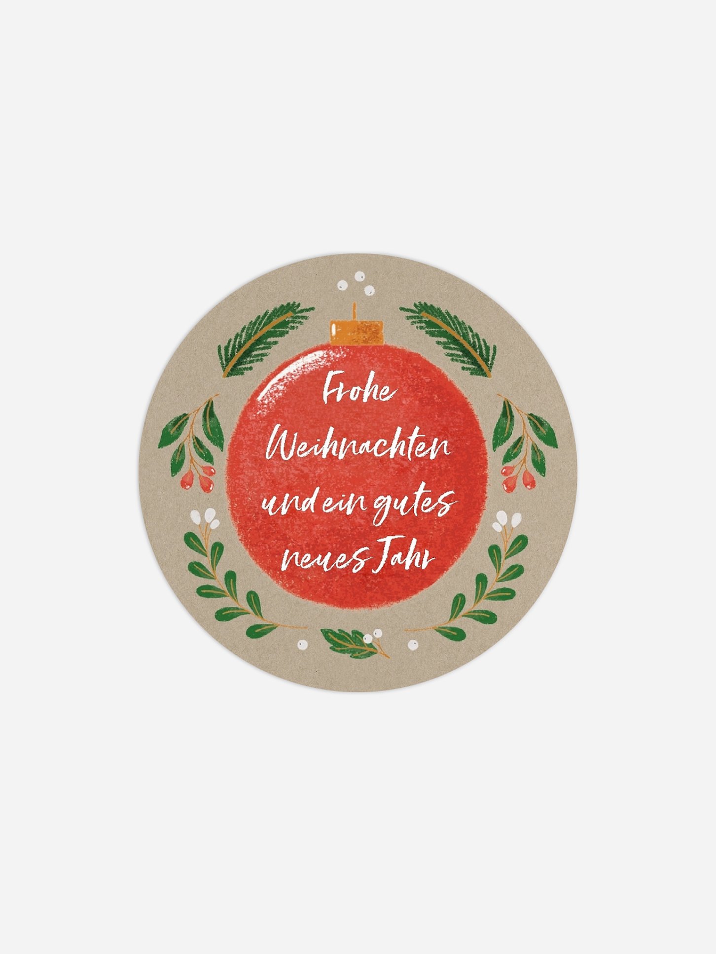 Geschenkaufkleber Weihnachten Holly Jolly