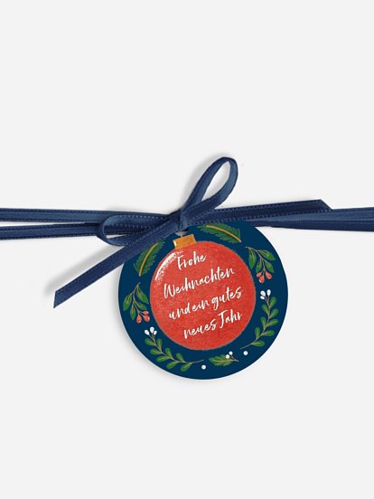 Geschenkeanhänger Holly Jolly