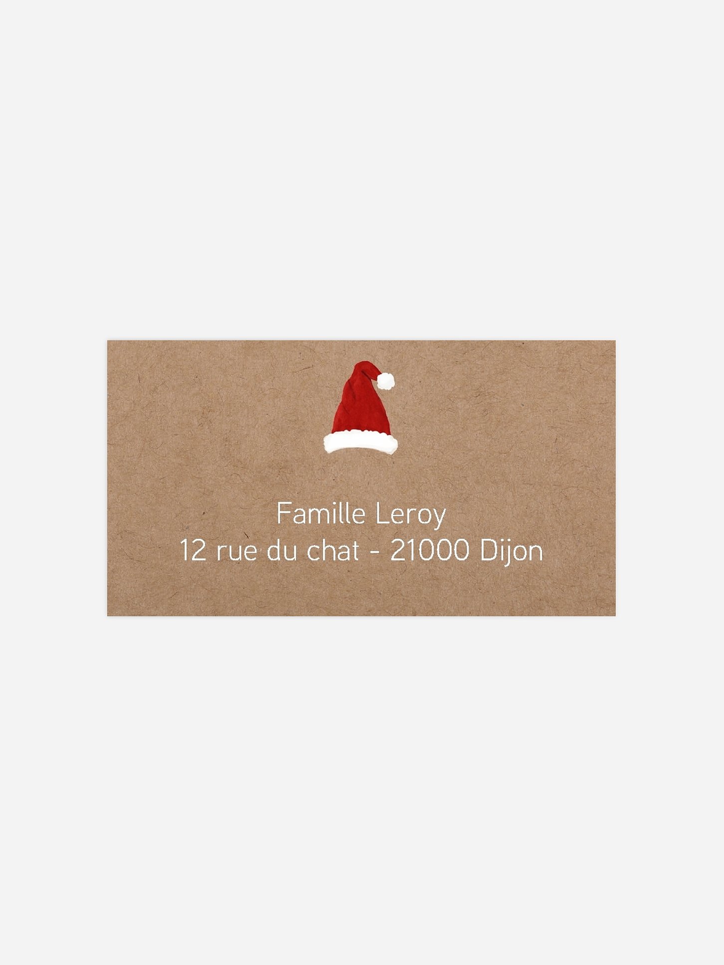 Étiquette destinataire voeux Lutins de Noël