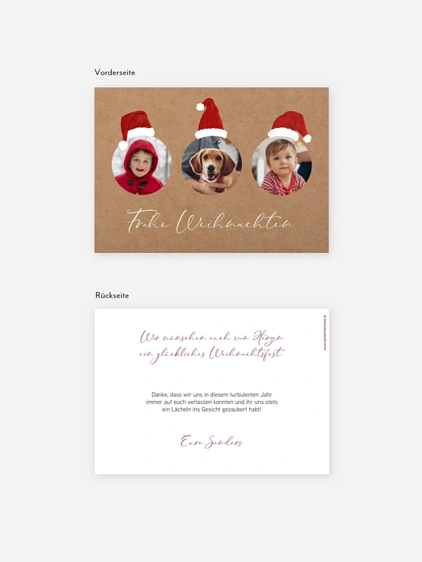 Weihnachtskarte Weihnachtswichtel