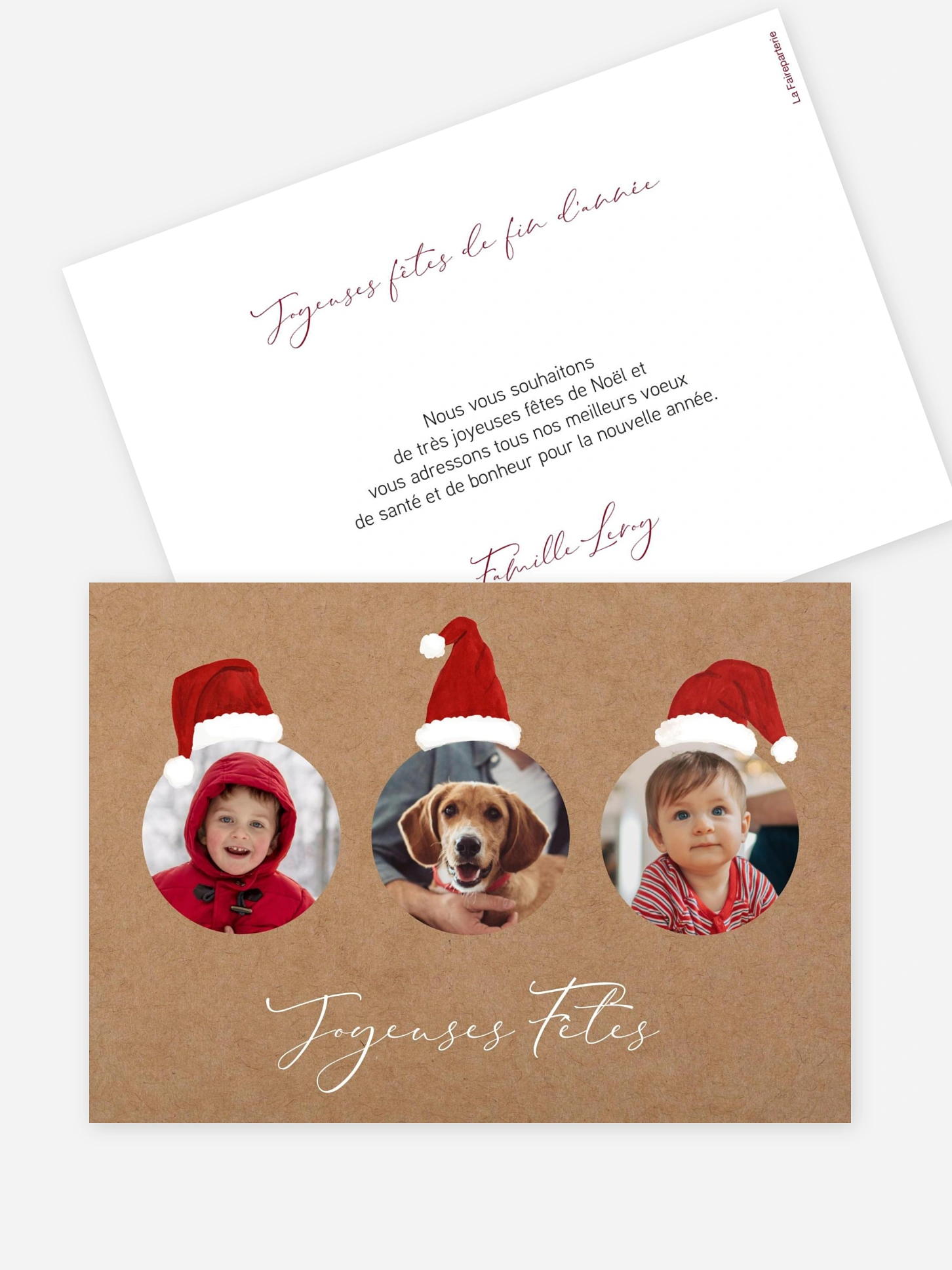Carte de Noël Lutins de Noël