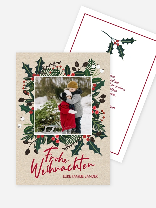 Weihnachtskarte Holiday Greetings