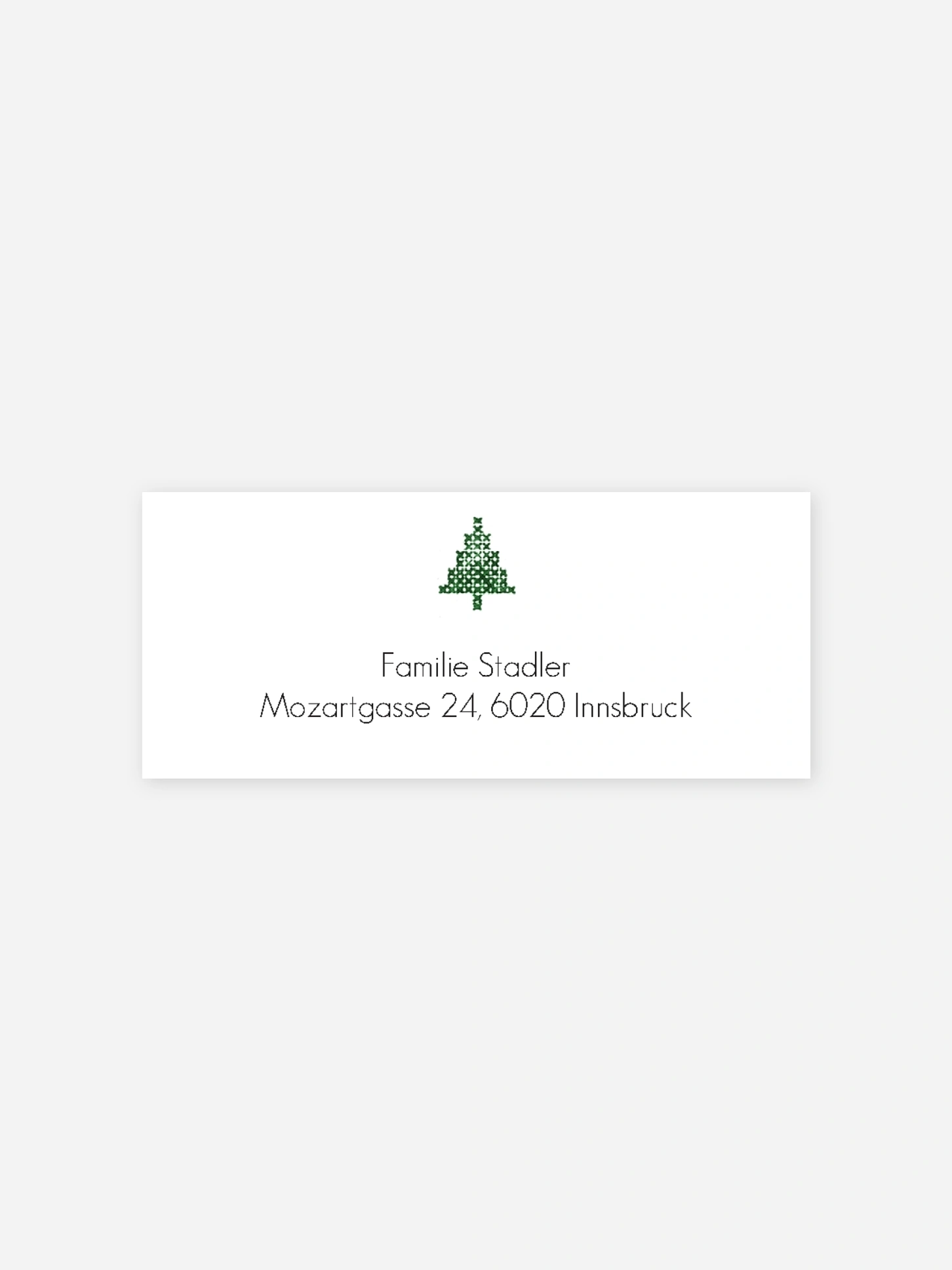 Absenderaufkleber Weihnachten Christbaum