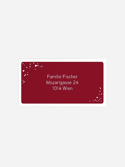 Empfängeraufkleber Weihnachten Snowy Season