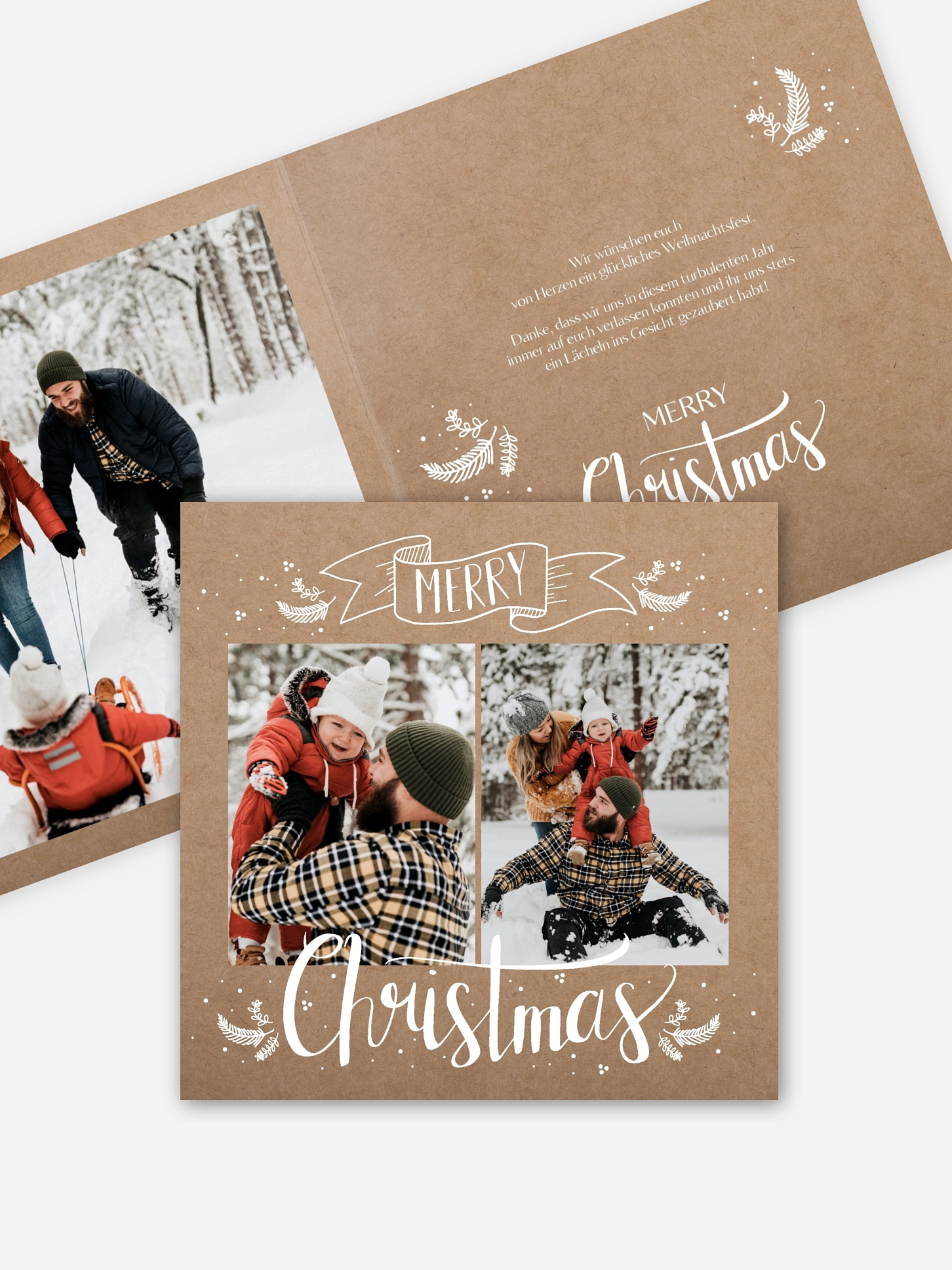 Weihnachtskarte Lettering Christmas