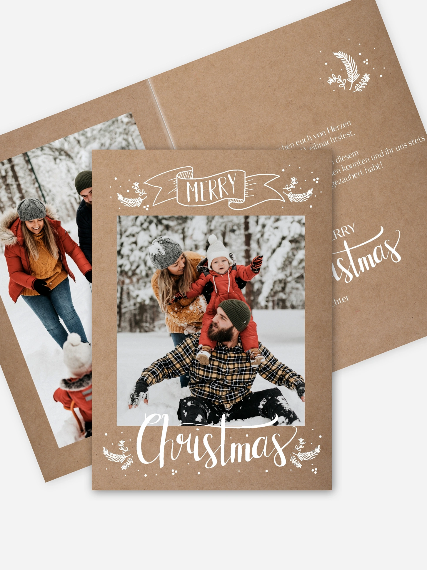 Weihnachtskarte Lettering Christmas