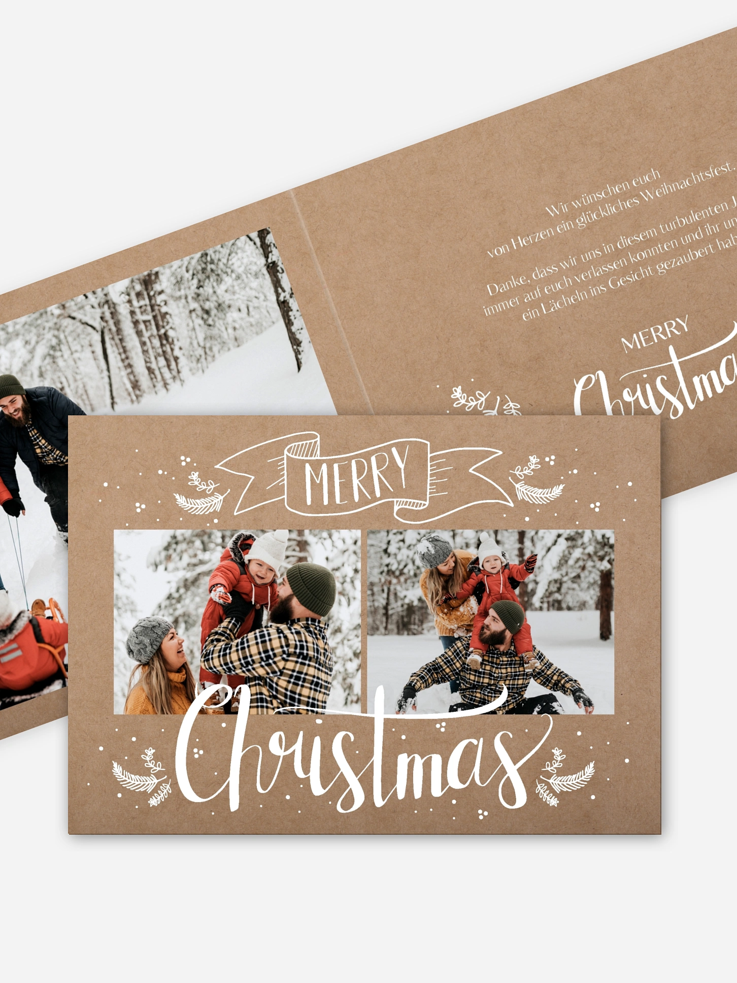 Weihnachtskarte Lettering Christmas