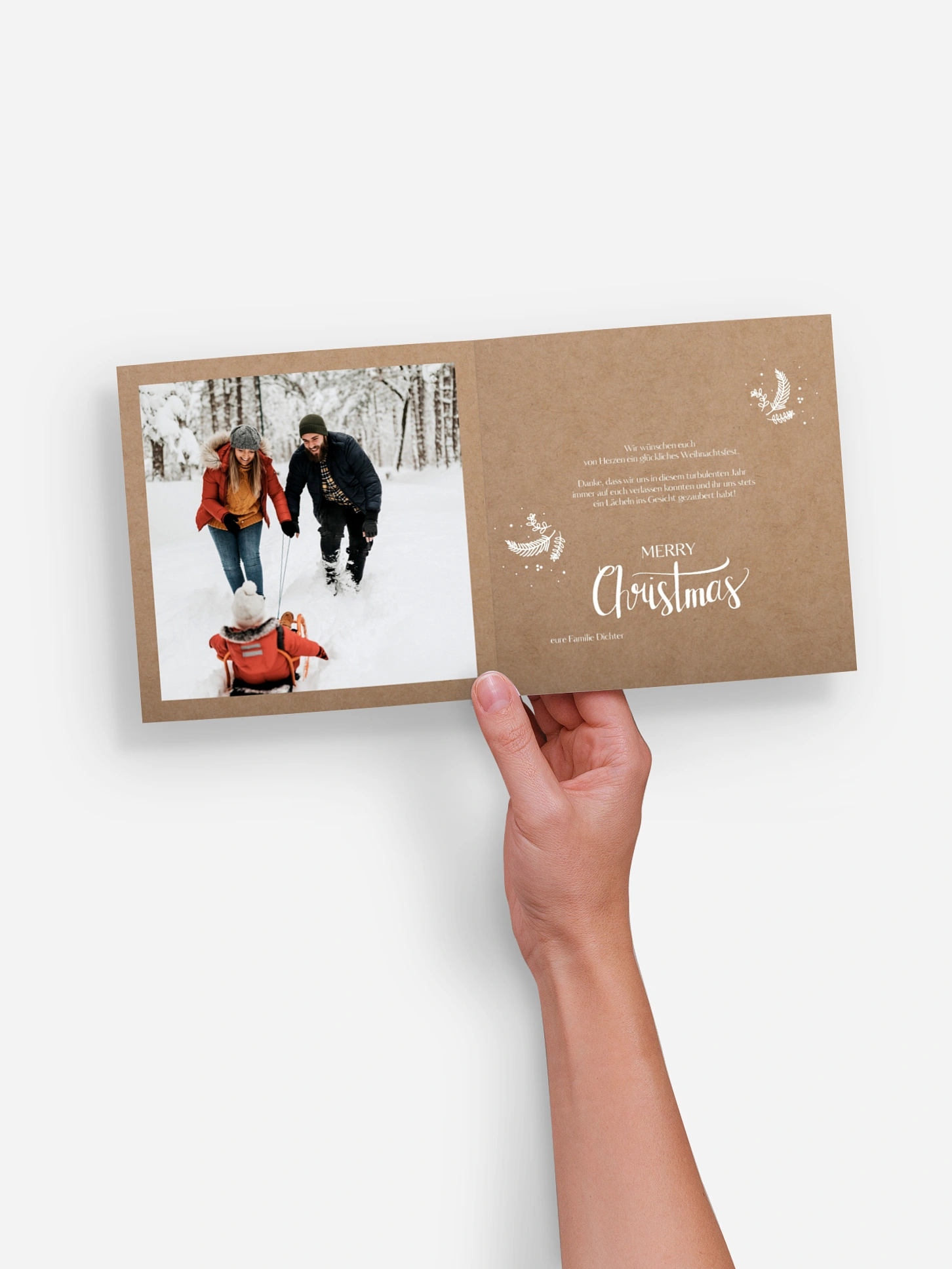 Weihnachtskarte Lettering Christmas