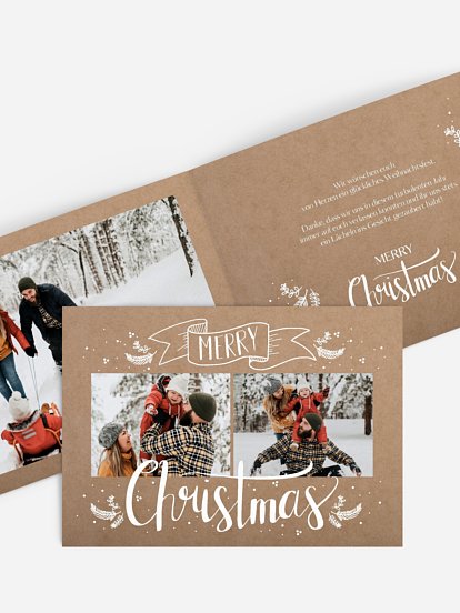 Weihnachtskarte Lettering Christmas