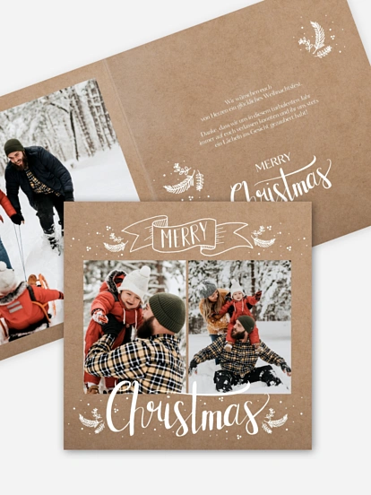 Weihnachtskarte Lettering Christmas