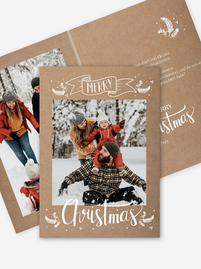 Weihnachtskarte Lettering Christmas