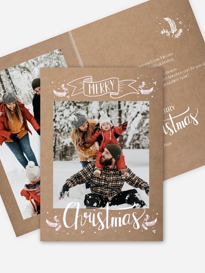 Weihnachtskarte Lettering Christmas