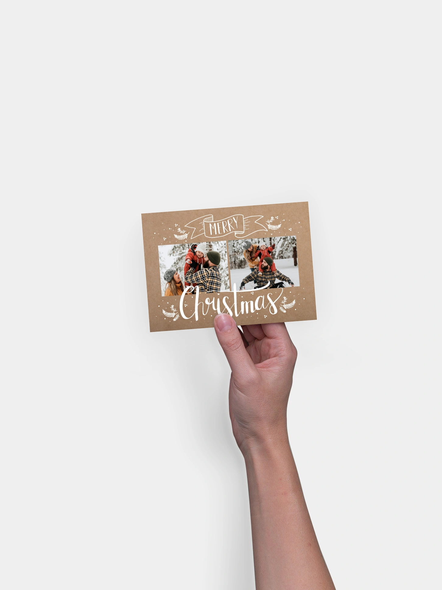 Carte de Noël Lettering Christmas