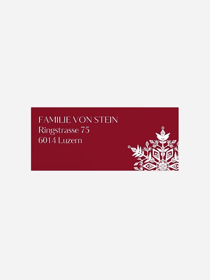Absenderaufkleber Weihnachten Soft Snowflake