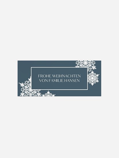 Geschenkaufkleber Weihnachten Soft Snowflake