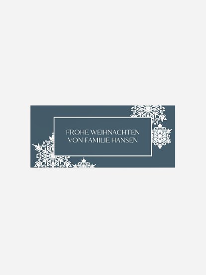 Geschenkaufkleber Weihnachten Soft Snowflake