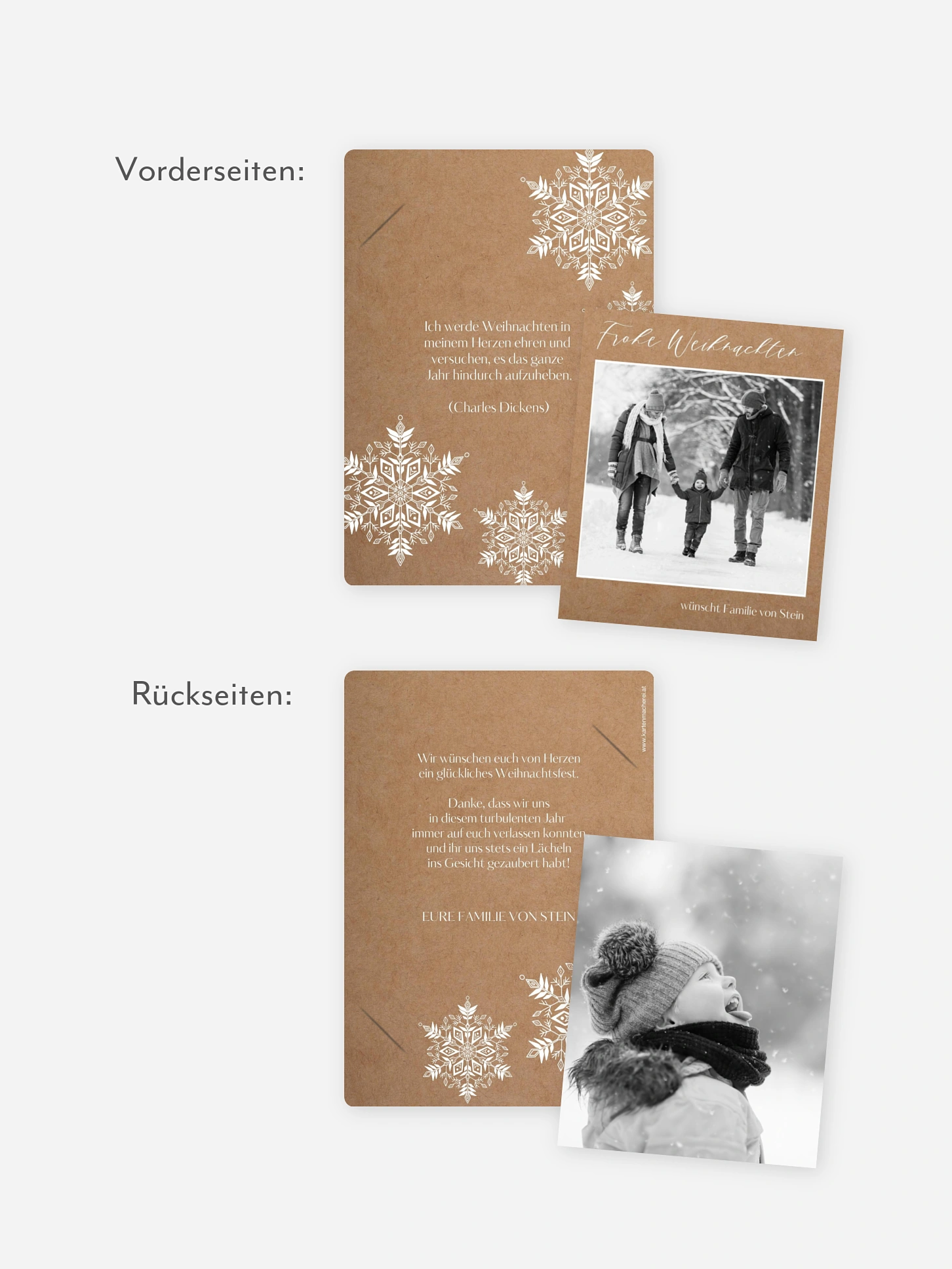 Weihnachtskarte Soft Snowflake