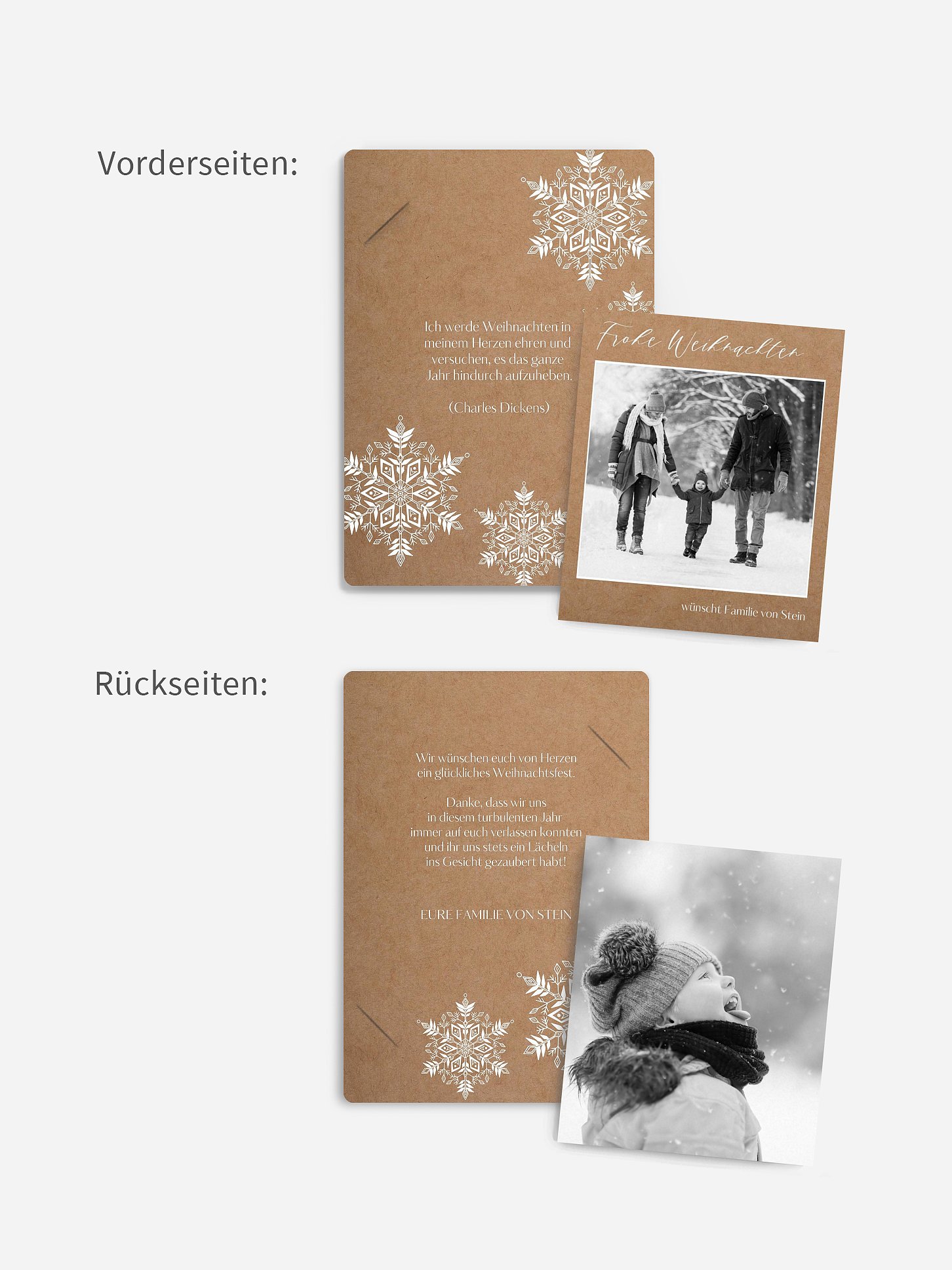 Weihnachtskarte Soft Snowflake