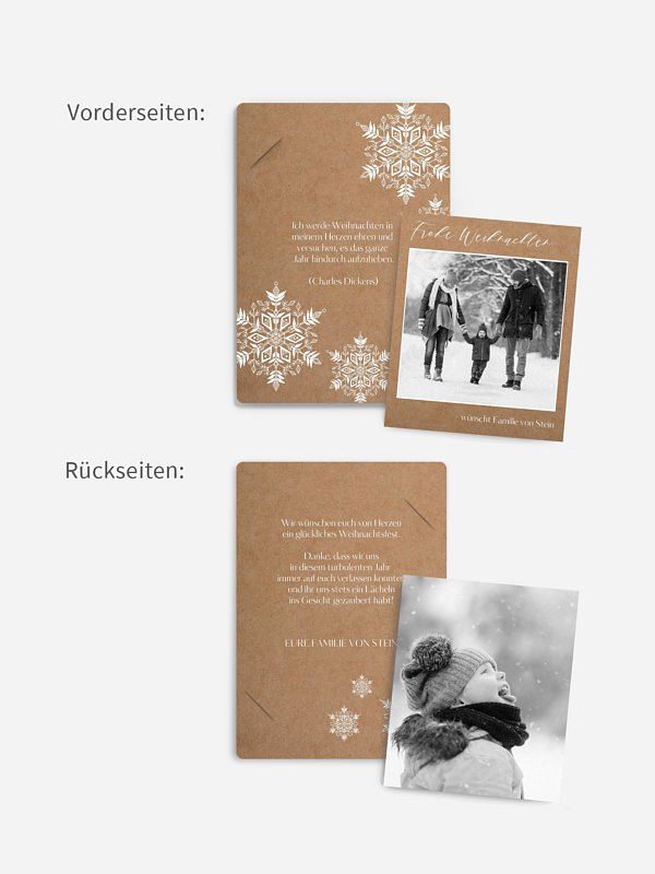 Weihnachtskarte Soft Snowflake