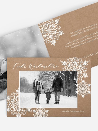 Weihnachtskarte Soft Snowflake