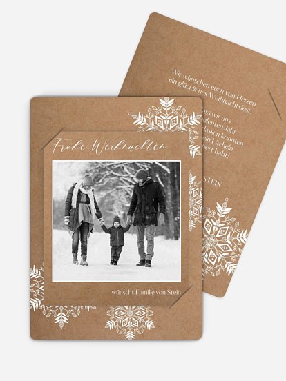 Weihnachtskarte Soft Snowflake