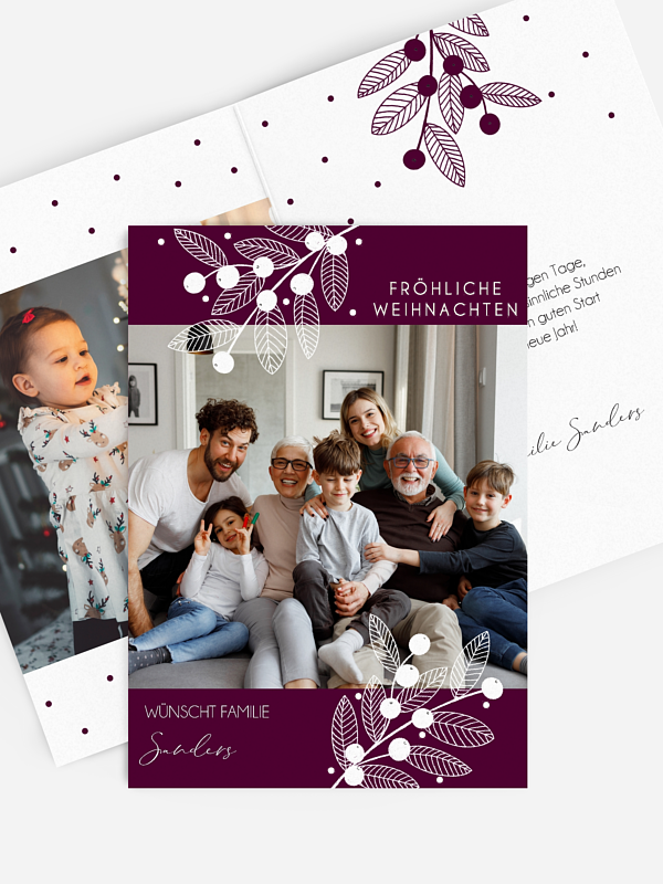 Weihnachtskarte Lovely Mistletoe