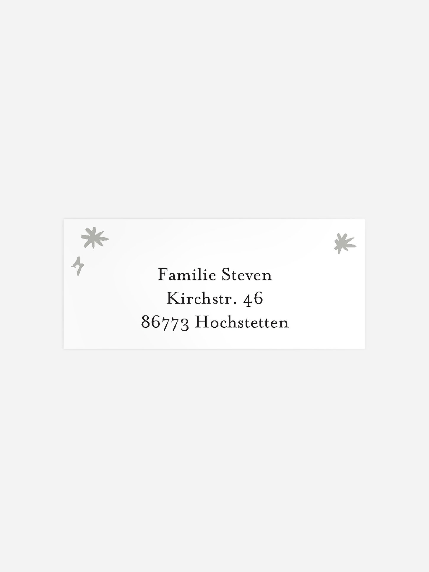 Absenderaufkleber Weihnachten Weihnachtshimmel