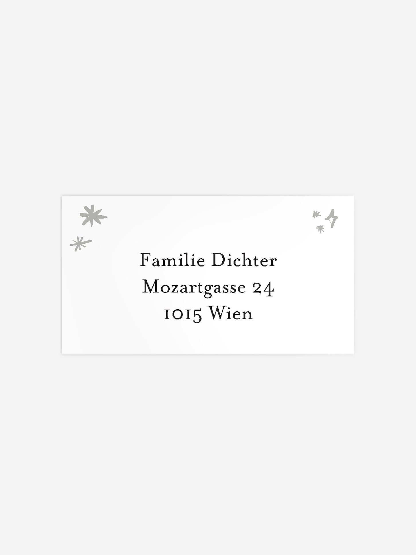 Empfängeraufkleber Weihnachten Weihnachtshimmel