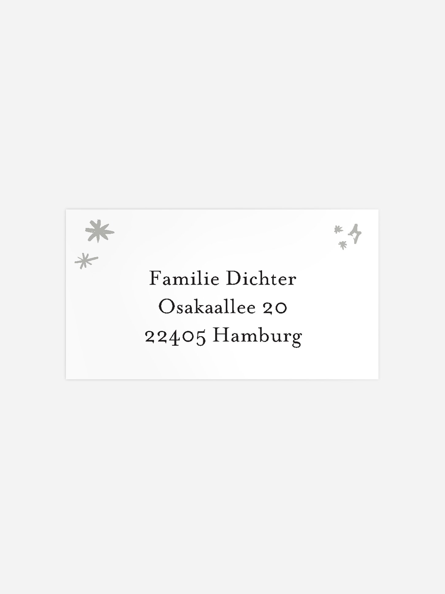 Empfängeraufkleber Weihnachten Weihnachtshimmel