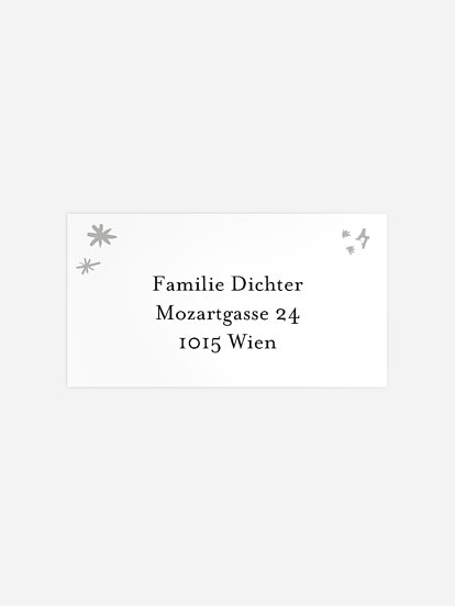 Empfängeraufkleber Weihnachten Weihnachtshimmel