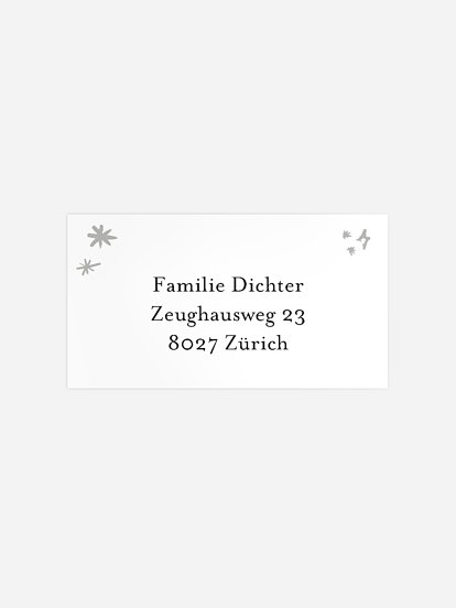 Empfängeraufkleber Weihnachten Weihnachtshimmel