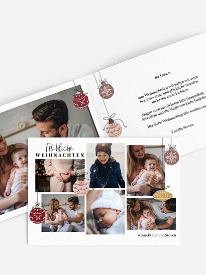 Weihnachtskarte Weihnachtskugeln