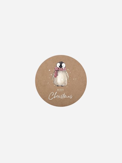 Geschenkaufkleber Weihnachten Schneezauber